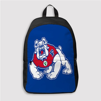 Pastele Fresno State Bulldogs Custom Backpack Personalized School Bag Travel Bag Work Bag Laptop Lunch Office Book Waterproof Unisex Fabric Backpack