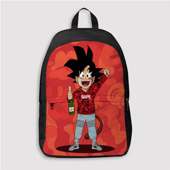 Pastele Goku Bape Custom Backpack Personalized School Bag Travel Bag Work Bag Laptop Lunch Office Book Waterproof Unisex Fabric Backpack
