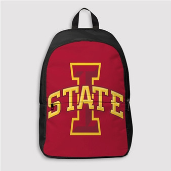 Pastele Iowa State Cyclones Custom Backpack Personalized School Bag Travel Bag Work Bag Laptop Lunch Office Book Waterproof Unisex Fabric Backpack