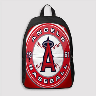 Pastele Los Angeles Angels MLB Custom Backpack Personalized School Bag Travel Bag Work Bag Laptop Lunch Office Book Waterproof Unisex Fabric Backpack