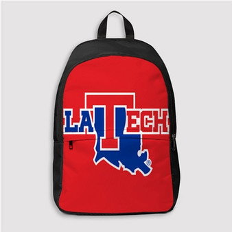Pastele Louisiana Tech Bulldogs Custom Backpack Personalized School Bag Travel Bag Work Bag Laptop Lunch Office Book Waterproof Unisex Fabric Backpack