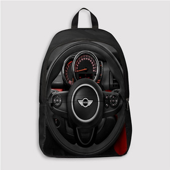 Pastele MINI Cooper Steering Wheel Custom Backpack Personalized School Bag Travel Bag Work Bag Laptop Lunch Office Book Waterproof Unisex Fabric Backpack