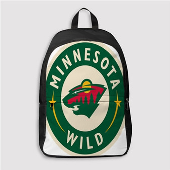 Pastele Minnesota Wild NHL Custom Backpack Personalized School Bag Travel Bag Work Bag Laptop Lunch Office Book Waterproof Unisex Fabric Backpack