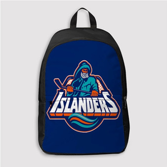 Pastele New York Islanders NHL Art Custom Backpack Personalized School Bag Travel Bag Work Bag Laptop Lunch Office Book Waterproof Unisex Fabric Backpack