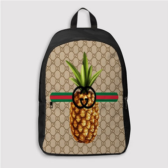 Pastele Pineapple Gucci Custom Backpack Personalized School Bag Travel Bag Work Bag Laptop Lunch Office Book Waterproof Unisex Fabric Backpack