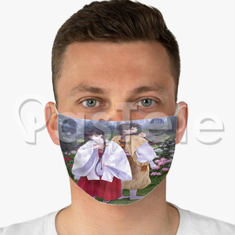 Red Data Girl Custom Fabric Face Mask Polyester Two Layers Cloth