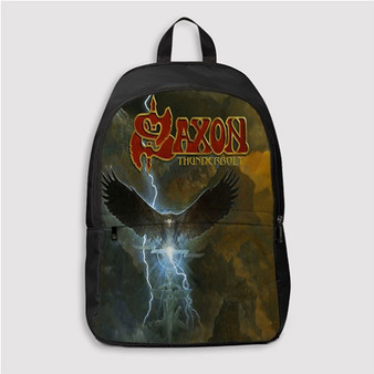 Pastele Saxon Thunderbolt Custom Backpack Personalized School Bag Travel Bag Work Bag Laptop Lunch Office Book Waterproof Unisex Fabric Backpack