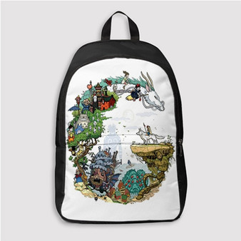 Pastele Studio Ghibli Custom Backpack Personalized School Bag Travel Bag Work Bag Laptop Lunch Office Book Waterproof Unisex Fabric Backpack