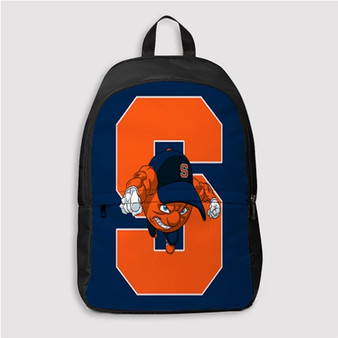 Pastele Syracuse Orange Custom Backpack Personalized School Bag Travel Bag Work Bag Laptop Lunch Office Book Waterproof Unisex Fabric Backpack