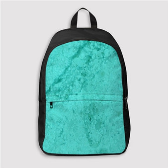 Pastele Turuoise Marble Custom Backpack Personalized School Bag Travel Bag Work Bag Laptop Lunch Office Book Waterproof Unisex Fabric Backpack