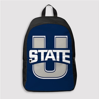 Pastele Utah State Aggies Custom Backpack Personalized School Bag Travel Bag Work Bag Laptop Lunch Office Book Waterproof Unisex Fabric Backpack