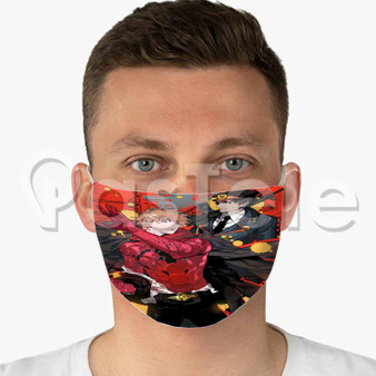 Samurai Flamenco Custom Fabric Face Mask Polyester Two Layers Cloth
