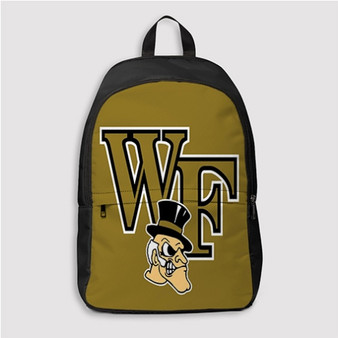 Pastele Wake Forest Demon Deacons Custom Backpack Personalized School Bag Travel Bag Work Bag Laptop Lunch Office Book Waterproof Unisex Fabric Backpack