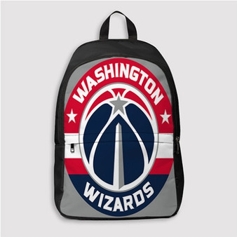 Pastele Washington Wizards NBA Custom Backpack Personalized School Bag Travel Bag Work Bag Laptop Lunch Office Book Waterproof Unisex Fabric Backpack