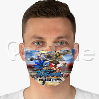 Sengoku Basara Samurai Kings The Last Party Custom Fabric Face Mask Polyester Two Layers Cloth