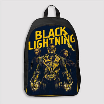 Pastele Black Lightning Custom Backpack Personalized School Bag Travel Bag Work Bag Laptop Lunch Office Book Waterproof Unisex Fabric Backpack