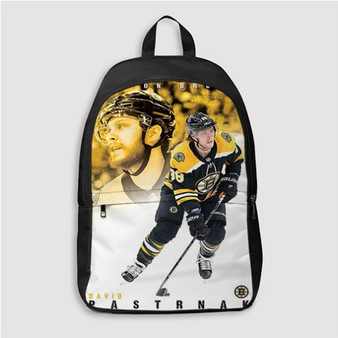 Pastele David Pastrn k Boston Bruins NHL Custom Backpack Personalized School Bag Travel Bag Work Bag Laptop Lunch Office Book Waterproof Unisex Fabric Backpack
