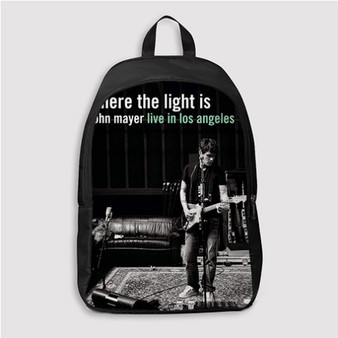 Pastele John Mayer Where The Light Custom Backpack Personalized School Bag Travel Bag Work Bag Laptop Lunch Office Book Waterproof Unisex Fabric Backpack