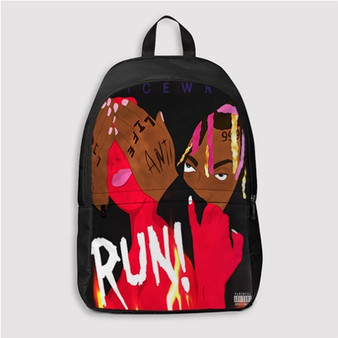 Pastele Juice WRLD Run Custom Backpack Personalized School Bag Travel Bag Work Bag Laptop Lunch Office Book Waterproof Unisex Fabric Backpack