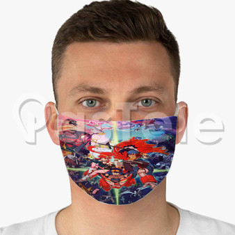 Tengen Toppa Gurren Lagann Custom Fabric Face Mask Polyester Two Layers Cloth