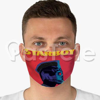 The Weeknd Starboy Custom Fabric Face Mask Polyester Two Layers Cloth
