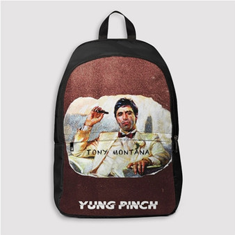 Pastele Tony Montana Yung Pinch Custom Backpack Personalized School Bag Travel Bag Work Bag Laptop Lunch Office Book Waterproof Unisex Fabric Backpack