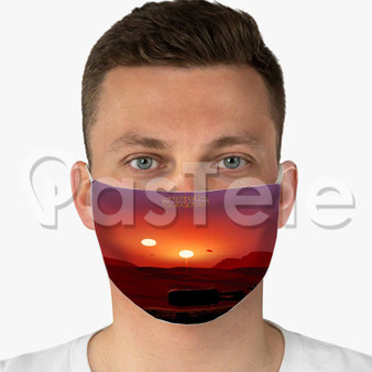 Visit Tatooine Star Wars Custom Fabric Face Mask Polyester Two Layers Cloth