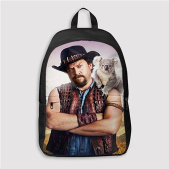 Pastele Danny Mc Bride Crocodile Dundee Custom Backpack Personalized School Bag Travel Bag Work Bag Laptop Lunch Office Book Waterproof Unisex Fabric Backpack