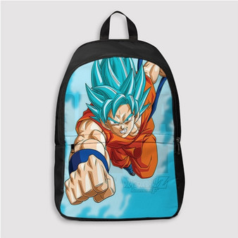 Pastele Goku Super Saiyan Blue Dragon Ball Super Custom Backpack Personalized School Bag Travel Bag Work Bag Laptop Lunch Office Book Waterproof Unisex Fabric Backpack