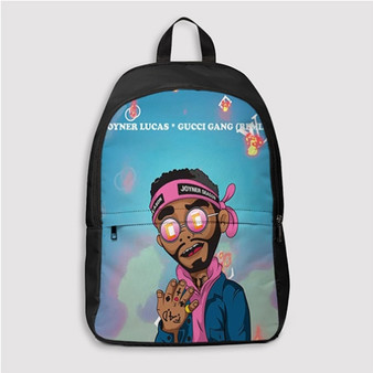 Pastele Gucci Gang Joyner Lucas Custom Backpack Personalized School Bag Travel Bag Work Bag Laptop Lunch Office Book Waterproof Unisex Fabric Backpack