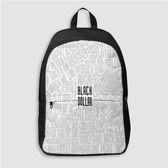 Pastele Rick Ross Black Dollar Custom Backpack Personalized School Bag Travel Bag Work Bag Laptop Lunch Office Book Waterproof Unisex Fabric Backpack