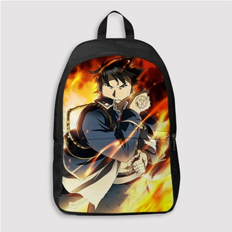 Pastele Roy Mustang Fullmetal Alchemist Brotherhood Custom Backpack Personalized School Bag Travel Bag Work Bag Laptop Lunch Office Book Waterproof Unisex Fabric Backpack