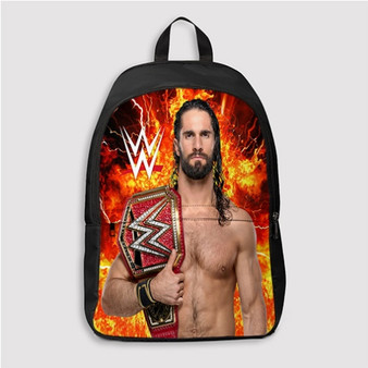 Pastele Seth Rollins WWE Good Custom Backpack Personalized School Bag Travel Bag Work Bag Laptop Lunch Office Book Waterproof Unisex Fabric Backpack