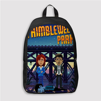 Pastele Thimbleweed Park Custom Backpack Personalized School Bag Travel Bag Work Bag Laptop Lunch Office Book Waterproof Unisex Fabric Backpack