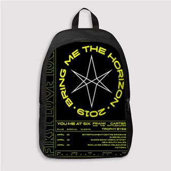 Pastele Bring Me The Horizon First Love Tour Custom Backpack Personalized School Bag Travel Bag Work Bag Laptop Lunch Office Book Waterproof Unisex Fabric Backpack