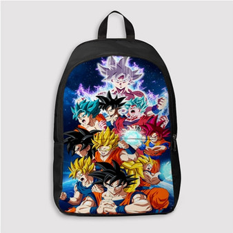 Pastele Goku All Forms Dragon Ball Custom Backpack Personalized School Bag Travel Bag Work Bag Laptop Lunch Office Book Waterproof Unisex Fabric Backpack