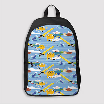 Pastele Adventure Time Jake and Finn Swords Custom Backpack Personalized School Bag Travel Bag Work Bag Laptop Lunch Office Book Waterproof Unisex Fabric Backpack