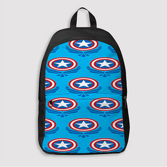 Pastele Captain America Shield The Avengers Custom Backpack Personalized School Bag Travel Bag Work Bag Laptop Lunch Office Book Waterproof Unisex Fabric Backpack