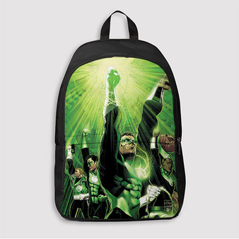 Pastele Green Lantern Custom Backpack Personalized School Bag Travel Bag Work Bag Laptop Lunch Office Book Waterproof Unisex Fabric Backpack