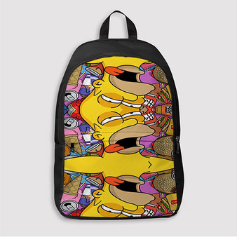 Pastele Homero Simpsons Custom Backpack Personalized School Bag Travel Bag Work Bag Laptop Lunch Office Book Waterproof Unisex Fabric Backpack