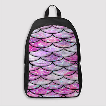 Pastele Mermaid Tail Patterns Custom Backpack Personalized School Bag Travel Bag Work Bag Laptop Lunch Office Book Waterproof Unisex Fabric Backpack