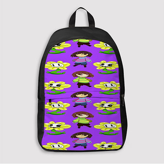 Pastele Undertale Frisk Chara and FLowey Custom Backpack Personalized School Bag Travel Bag Work Bag Laptop Lunch Office Book Waterproof Unisex Fabric Backpack