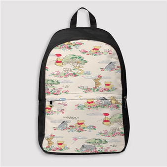 Pastele Winnie The Pooh Custom Backpack Personalized School Bag Travel Bag Work Bag Laptop Lunch Office Book Waterproof Unisex Fabric Backpack