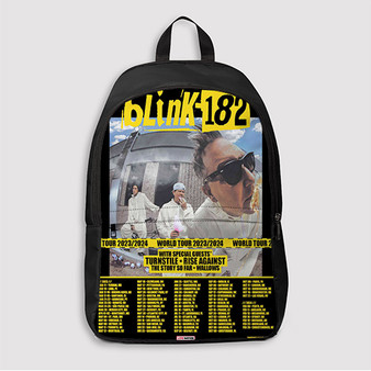 Pastele Blink 182 World Tour 2023 Custom Backpack Awesome Personalized School Bag Travel Bag Work Bag Laptop Lunch Office Book Waterproof Unisex Fabric Backpack