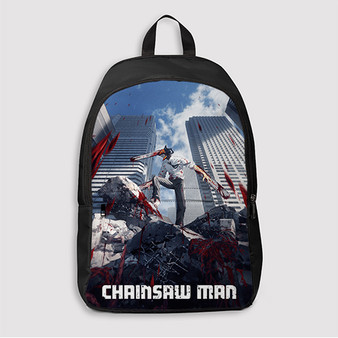 Pastele Chainsaw Man Anime Custom Backpack Awesome Personalized School Bag Travel Bag Work Bag Laptop Lunch Office Book Waterproof Unisex Fabric Backpack