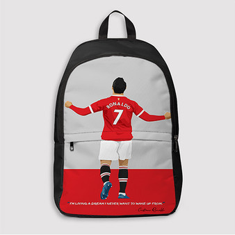 Pastele Cristiano Ronaldo Custom Backpack Awesome Personalized School Bag Travel Bag Work Bag Laptop Lunch Office Book Waterproof Unisex Fabric Backpack