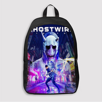 Pastele Ghostwire Tokyo Custom Backpack Awesome Personalized School Bag Travel Bag Work Bag Laptop Lunch Office Book Waterproof Unisex Fabric Backpack