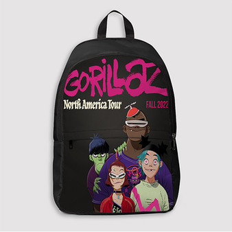 Pastele Gorillaz Fall Tour 2022 Custom Backpack Awesome Personalized School Bag Travel Bag Work Bag Laptop Lunch Office Book Waterproof Unisex Fabric Backpack