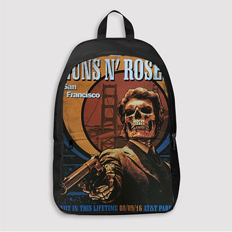 Pastele Guns N Roses San Francisco US Custom Backpack Awesome Personalized School Bag Travel Bag Work Bag Laptop Lunch Office Book Waterproof Unisex Fabric Backpack