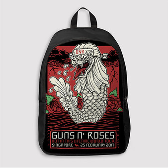 Pastele Guns N Roses Singapore Custom Backpack Awesome Personalized School Bag Travel Bag Work Bag Laptop Lunch Office Book Waterproof Unisex Fabric Backpack